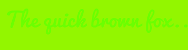 Image with Font Color 6BFF00 and Background Color 93F600